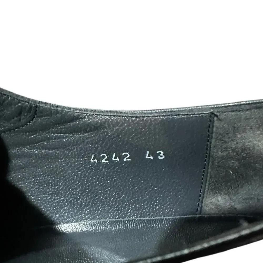 Michael Alba Exklusive Schuhe Black Leather Derby Handmade Germany Sz 43 US 10